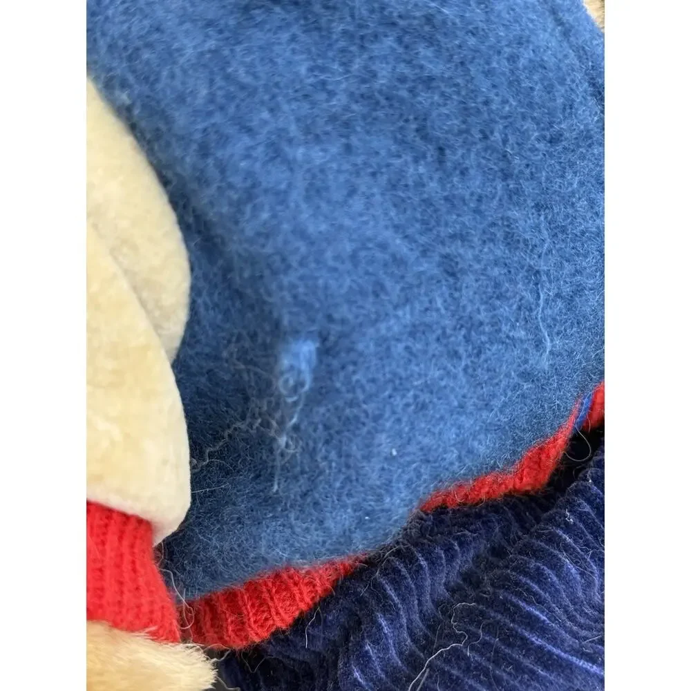 Vintage Teddy Bear Plush Varsity Letterman Jacket Corduroy Pants 11” Stuffed Toy